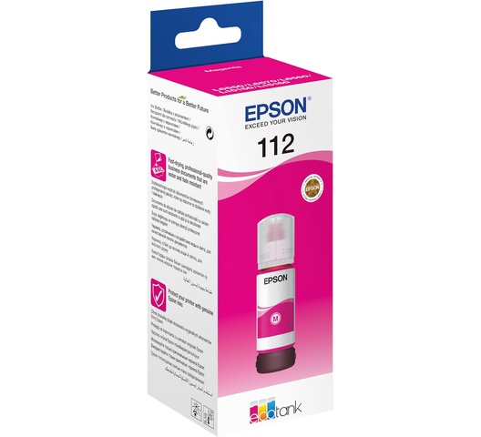 Epson 112 EcoTank Pigment Magenta ink bottle