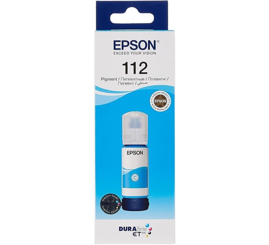 Epson 112 EcoTank Pigment Cyan ink bottle